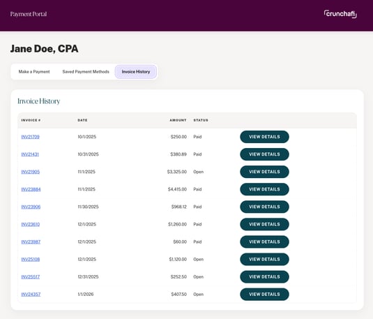 PaymentPortal_InvoiceHistoryTab 2